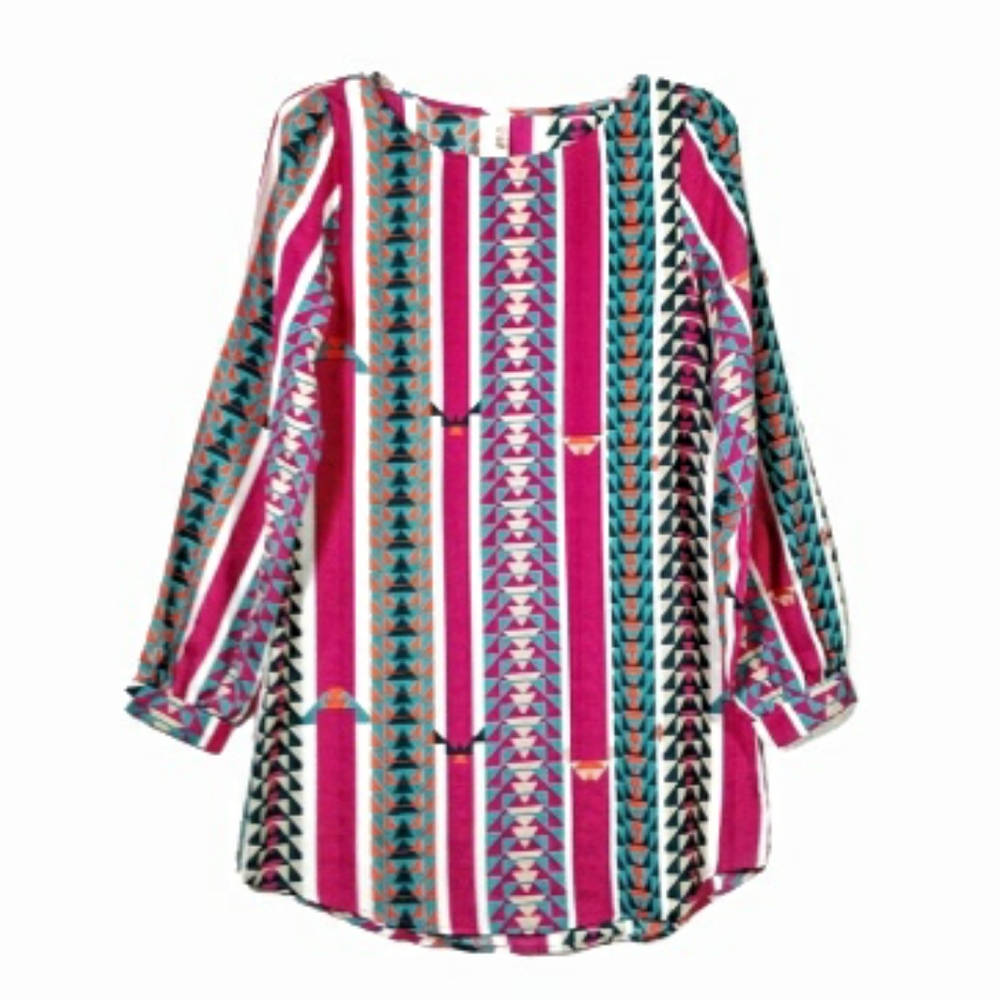 Francesca's tribal oversized jersey sheath dress